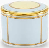 Ginori 1735 Diva Box Celeste Blue Round Jewelry Box with Lid