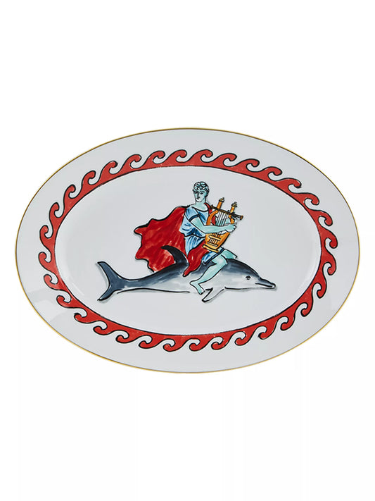 Ginori 1735  Il Viaggio Di Nettuno Platter Dolphine Oval