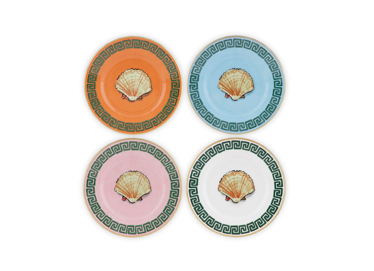 Ginori 1935 Il Viaggio Bread Plates Set of 4 Assorted