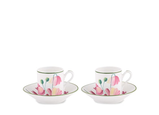 Ginori 1735 Malva Pink Espresso Set Florenza
