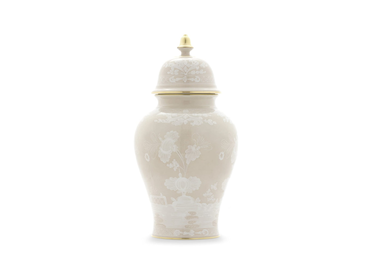 Ginori 1735 Vase Meringa with Lid Oriente Italiano