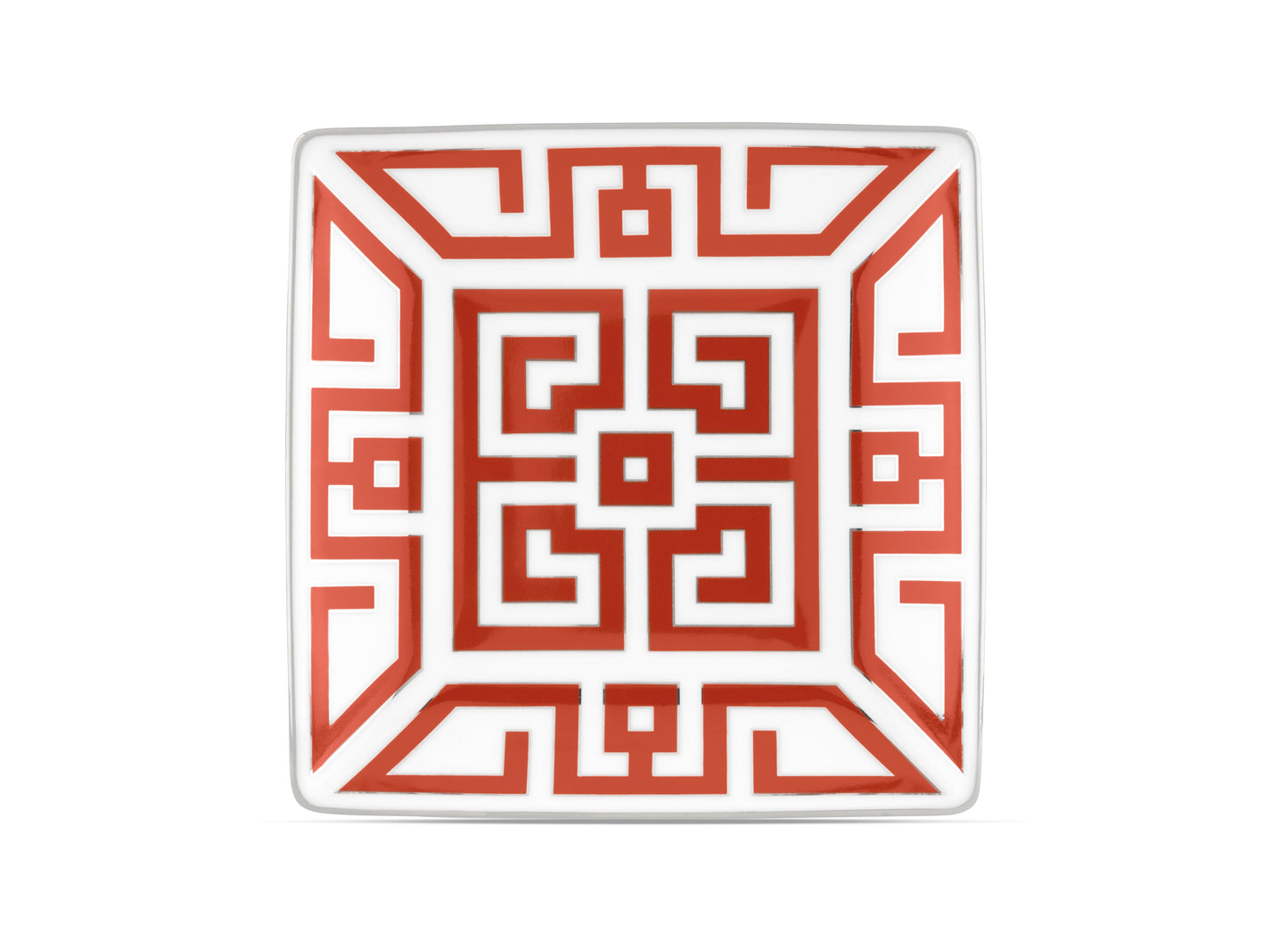 Ginori 1735 Labirinto Red SQ Change Tray Scarlatto