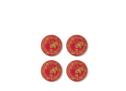 Ginori 1735 Rubrum Coasters Oriente Italiano Set of 4