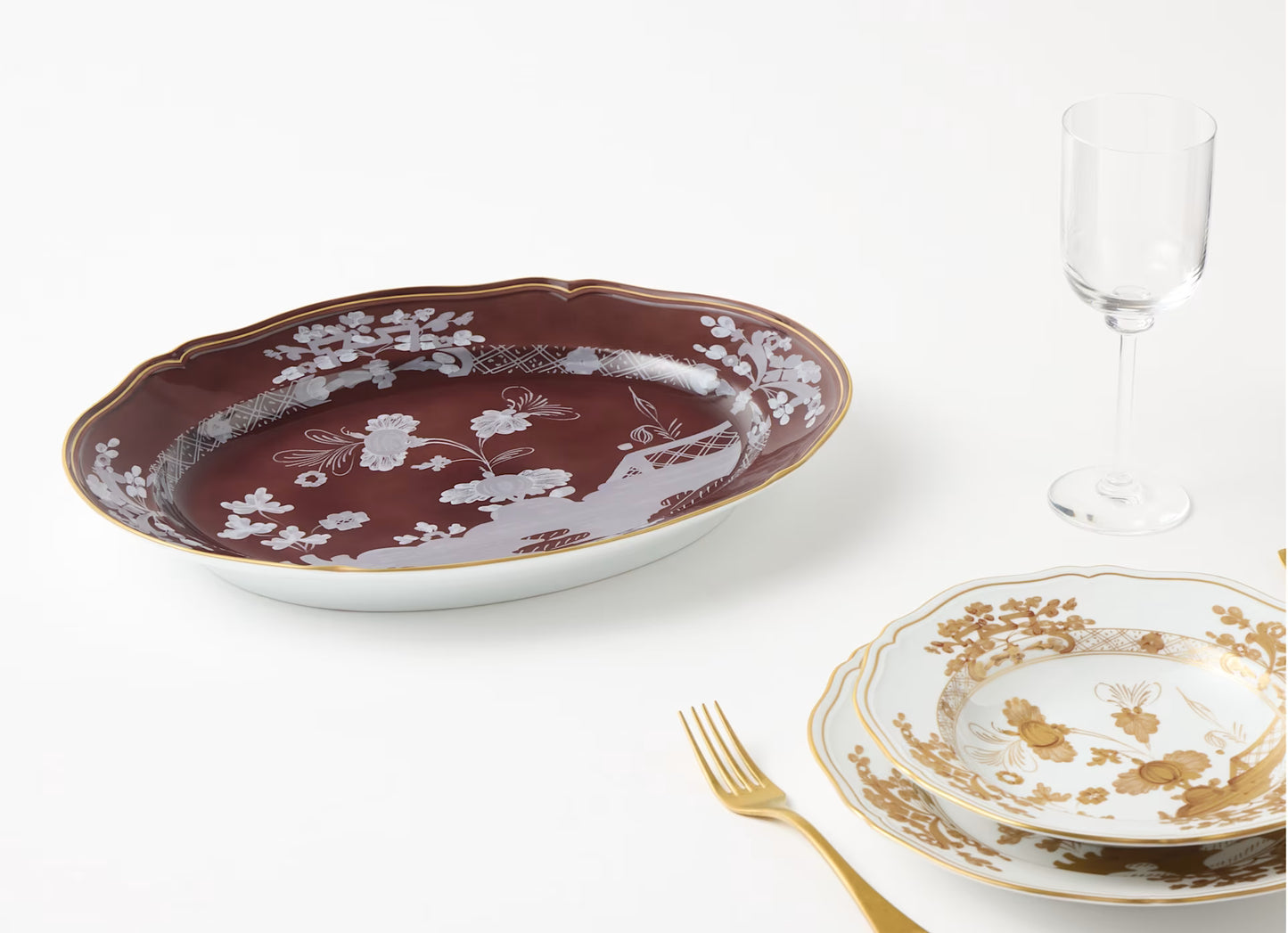 Castagna Oval Platter Large Oriente Italiano Ginori 1735
