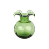 Vietri Hibiscus Glass Bud Vase - Dark Green