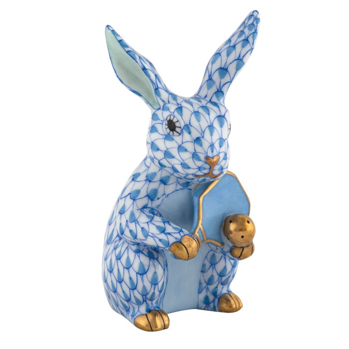 Herend Pickleball Blue Bunny