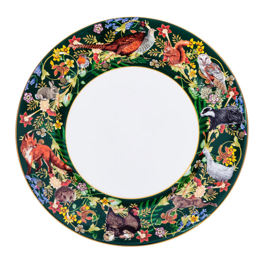 Halcyon Days Woodland Wildlife 10” Dinner Plate