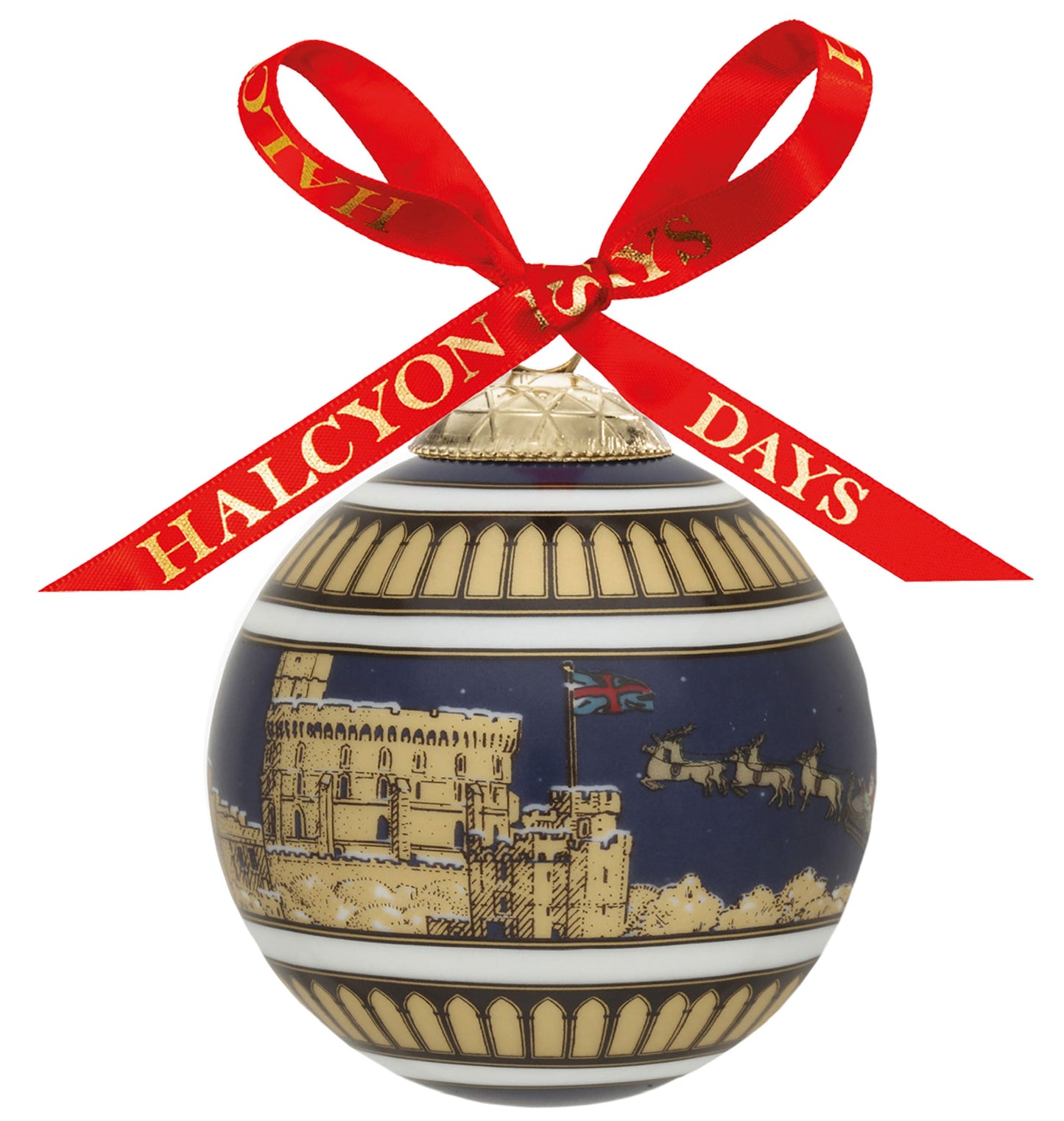 Halcyon Days Windsor Castle Bauble at Christmas
