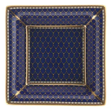Halcyon Days Antler Trellis Midnight Square Trinket Tray