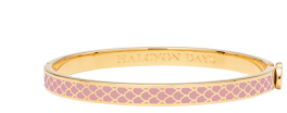 Halcyon Days Pink Salamander 6mm Skinny Gold Hinged Bangle