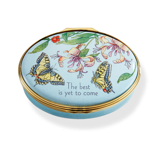 Halcyon Days The Best Is Yet To Come Oval Enamel Box