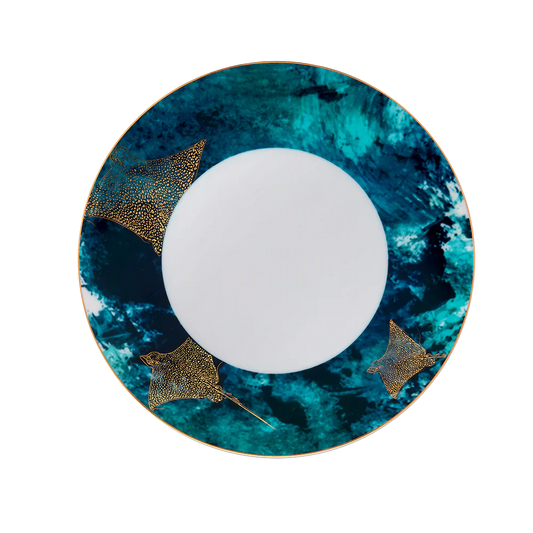 Haviland Large Dinner Plate Océan Bleu