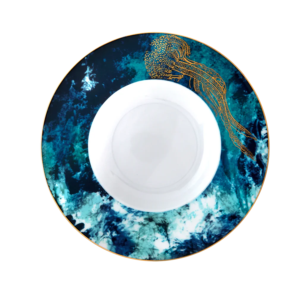 Haviland Pasta Plate Océan Bleu