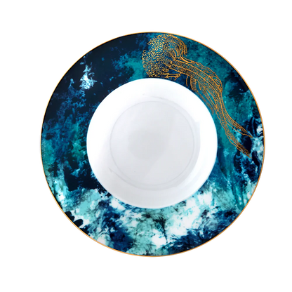 Haviland Pasta Plate Océan Bleu