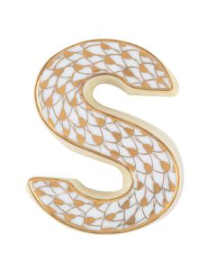 Herend LETTER S 2.25in L X 1.5in W X 0.5in H