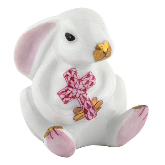 Herend Bunny w Raspberry Cross