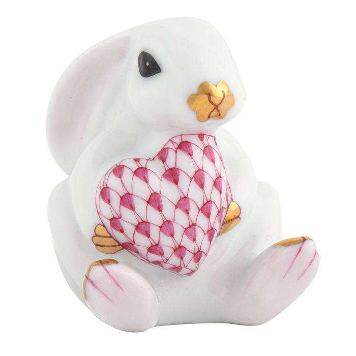 Herend Bunny with Raspberry Heart