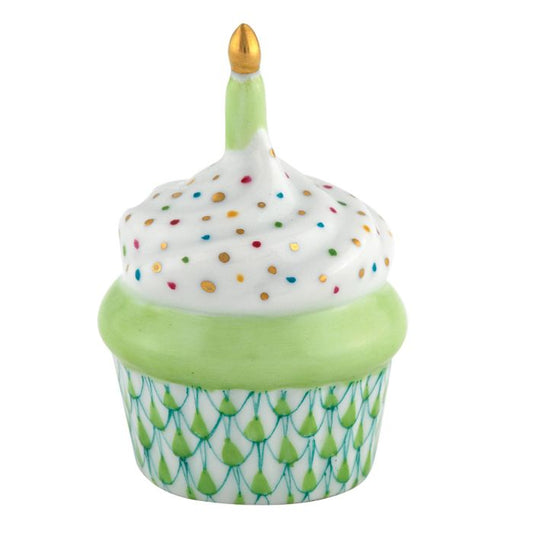 Cupcake lime with candle Herend