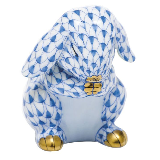 Herend Praying Blue Bunny