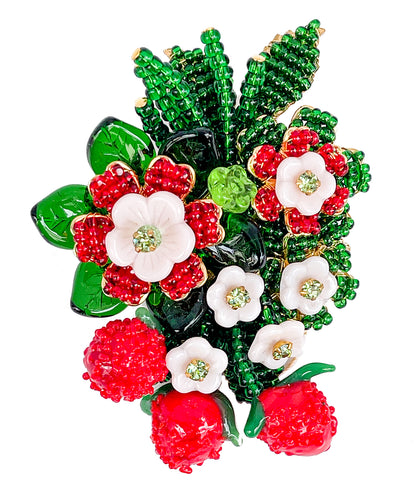 Stanley Hagler N.Y.C. Strawberries Brooch