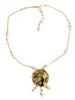 Stanley Hagler N.Y.C. Laurel Green with Baroque Pearls Necklace