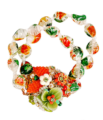 Stanley Hagler N.Y.C. Vintage Orange and Green Bracelet