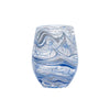 Juliska Puro Marbled Stemless Wine Glass - Blue