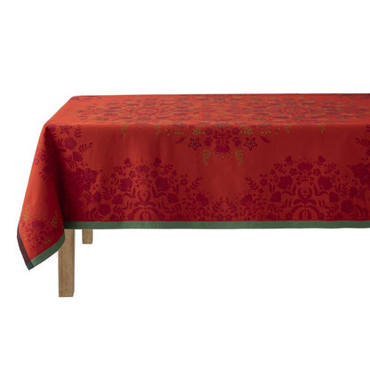 Jacquard Francais 69x126 Red Féerie Tablecloth Cotton