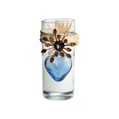 Jan Barboglio Blue Heart Candle Adelita Sacred Heart