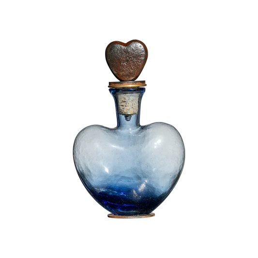 Jan Barboglio Blue Heart Decanter Dos Corazónes