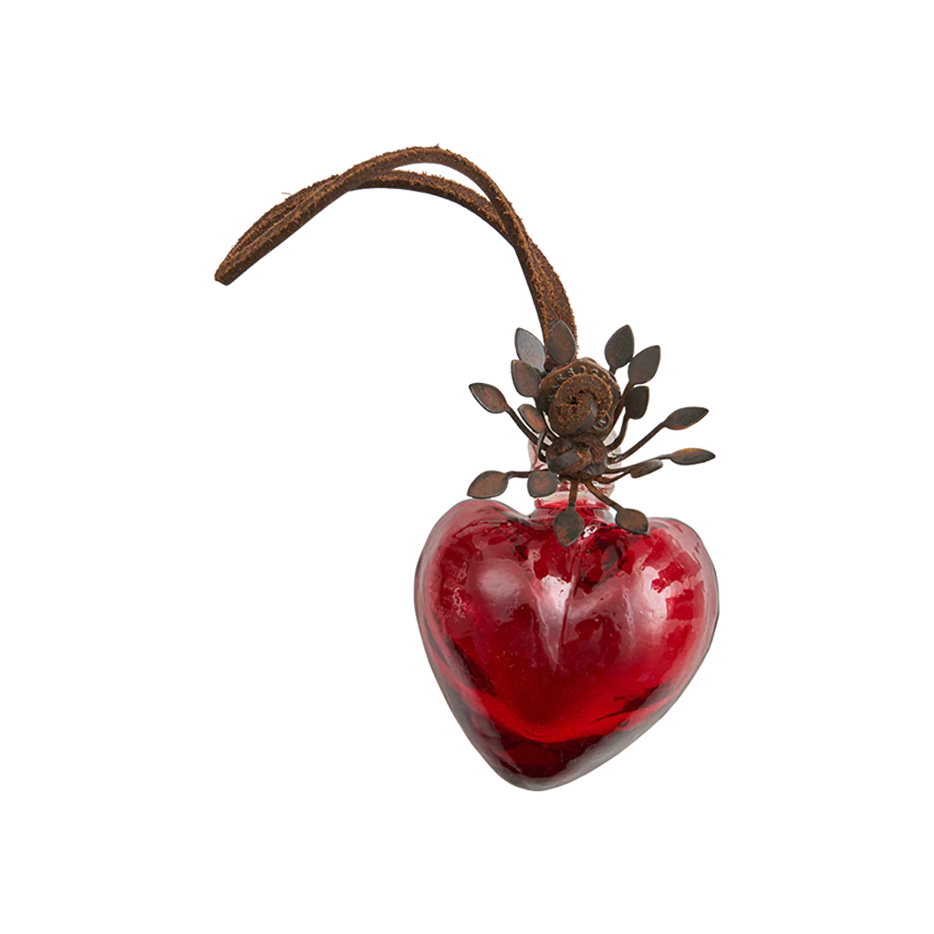 Jan Barboglio Red Heart Adelita Heartblessing on Leather Cord