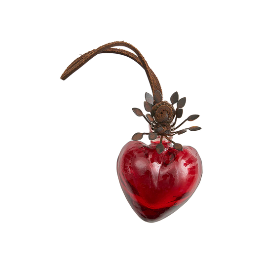 Jan Barboglio Red Heart Adelita Heartblessing on Leather Cord