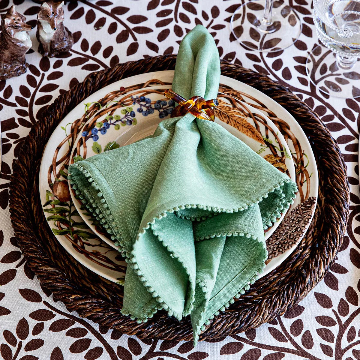 Juliska Napkin: Berry Trim - Watercress