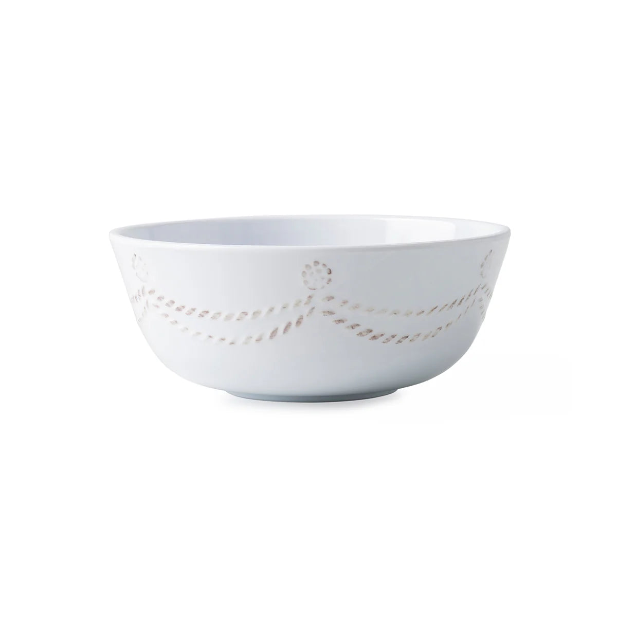 Juliska Melamine: Berry & Thread Cereal/Ice Cream Bowl  - Whitewash