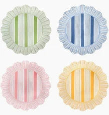 Juliska Salad Cabana Stripe Melamine Plate Assorted 4 Colors