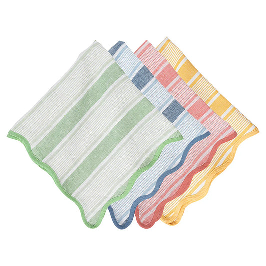 Juliska Napkins Cabana Stripe Set of 4 Assorted