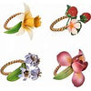 Juliska Floral Napkin Ring Meadow Walk Assorted Set/4 - Multi