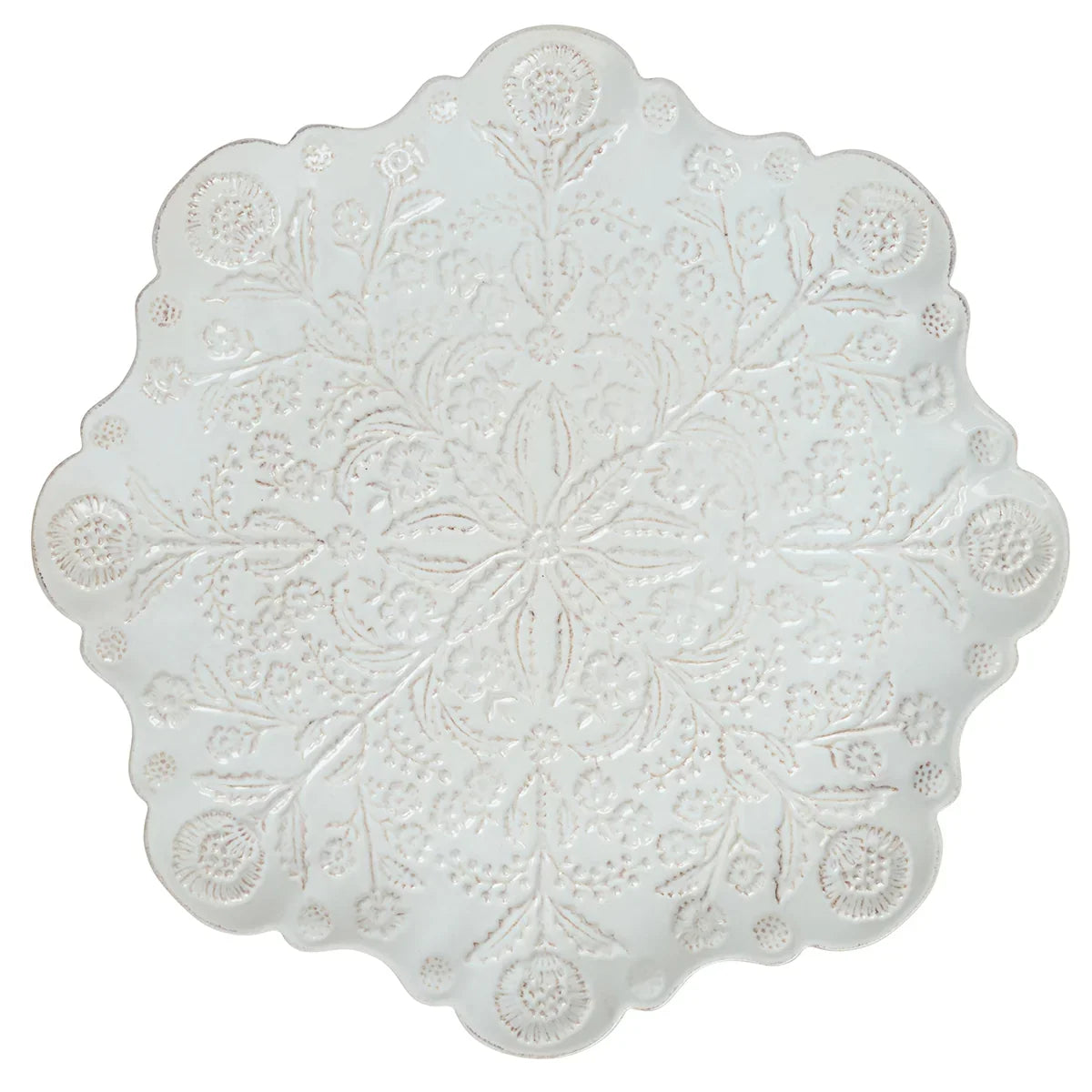 Juliska Thistle Charger Berry & Thread Whitewash
