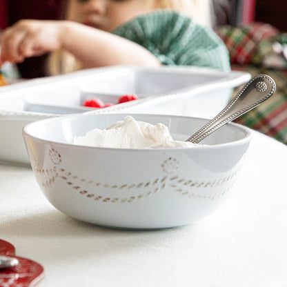 Juliska Melamine: Berry & Thread Cereal/Ice Cream Bowl  - Whitewash