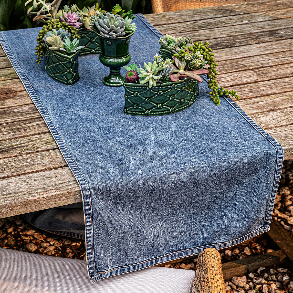 Juliska Denim 18" x 90" Table Runner - Blue