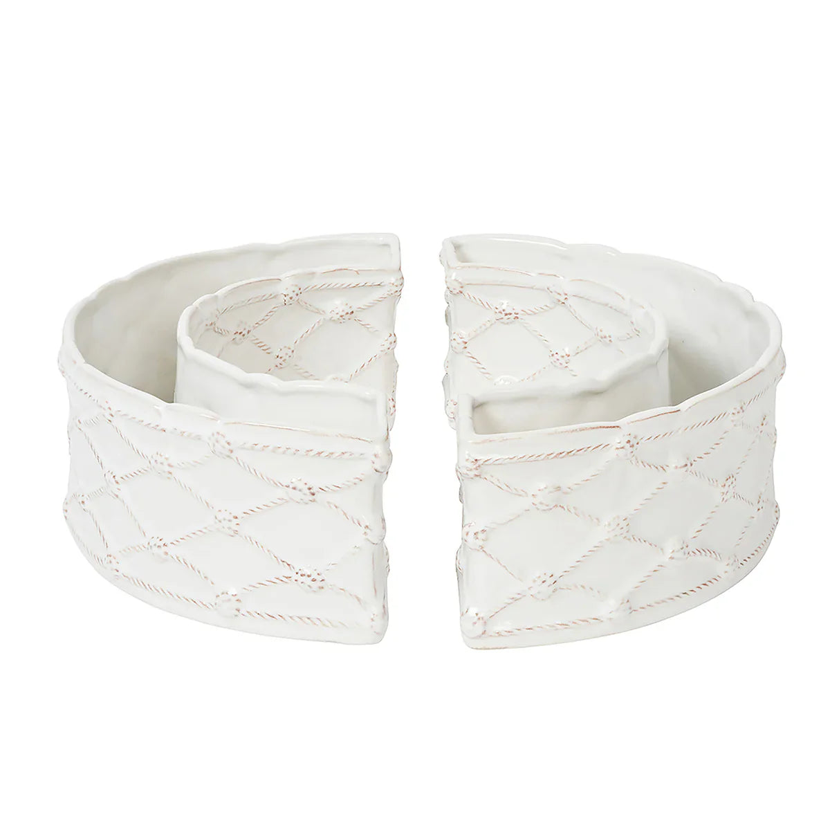 Juliska Whitewash Half Circle Vase Berry & Thread Petite Parterre Garden Set/2