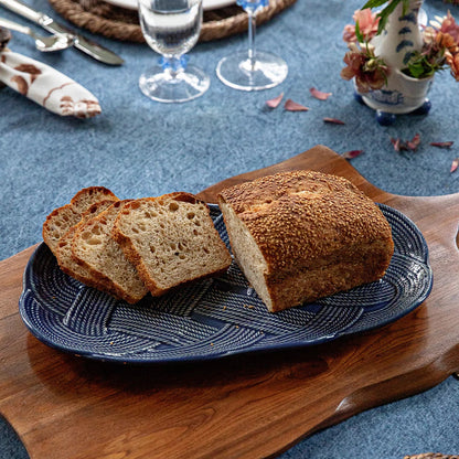 Juliska Denim Hostess Tray Mystic Knot
