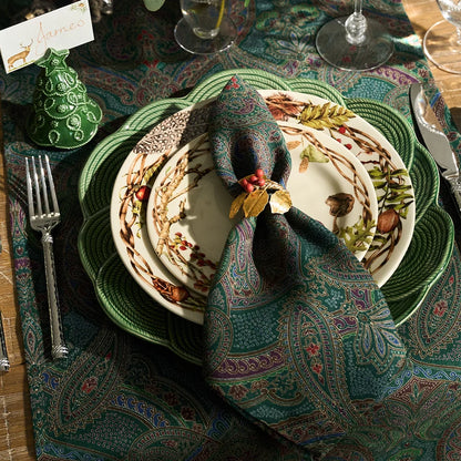 Juliska Paisley 18" x 90" Table Runner - Evergreen