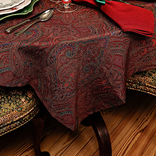 Juliska 60" x 120" Ruby Paisley Tablecloth