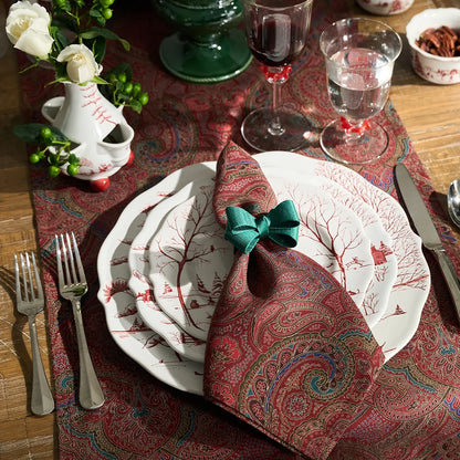 Juliska Ruby Paisley Napkin Set of 4