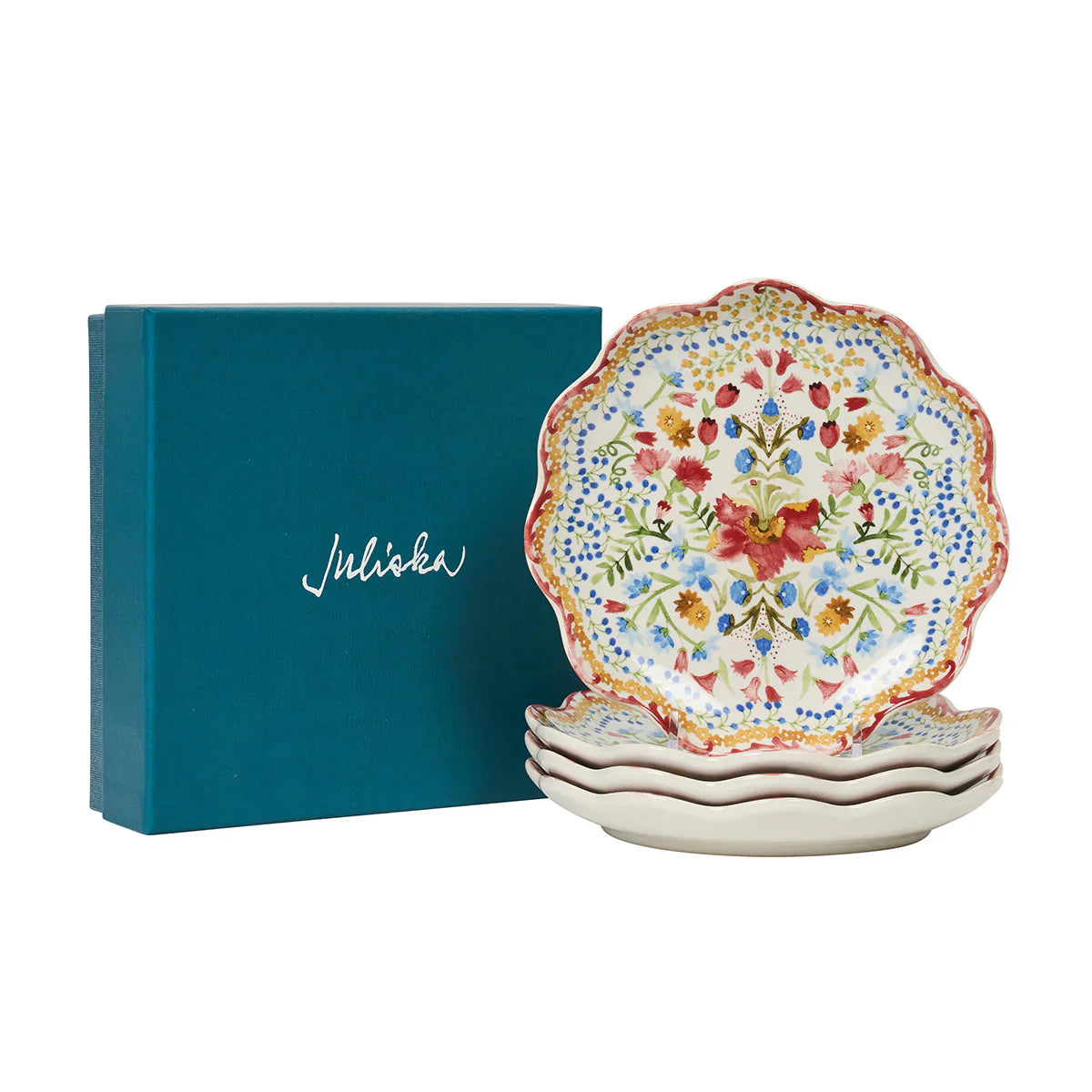 Juliska Sofia Side/Cocktail Plate Set/4 - Multi