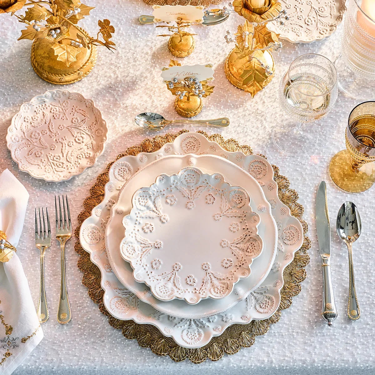 Juliska Thistle Dessert/Salad Berry & Thread Whitewash Plate