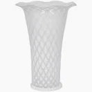 Juliska Vase White Trellis 9" Flared Vase