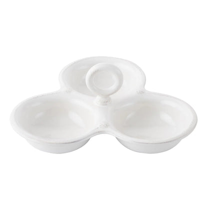 Juliska Triple Bowl Server Berry Thread - Whitewash