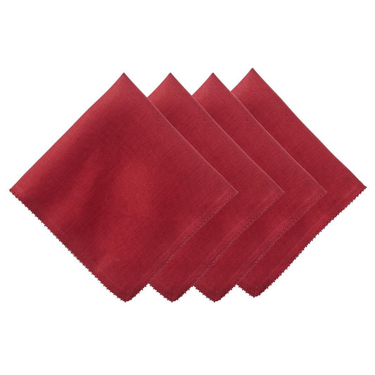 Juliska Ruby Berry Scallop Napkin Set of 4